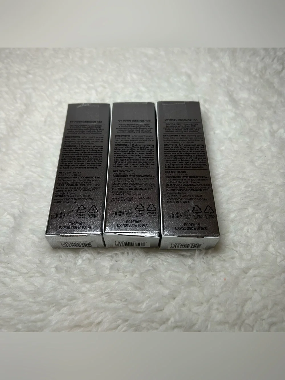 VT Cosmetics PDRN Essence 100 Day & Night 3 Pack NEW